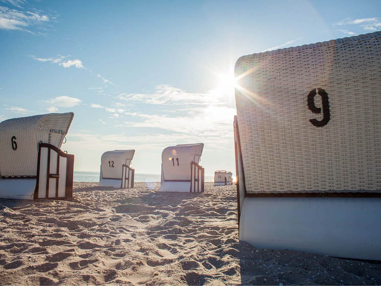 Kostenloser Strandkorb am Strand von Niendorf/Ostsee (Mai bis September)